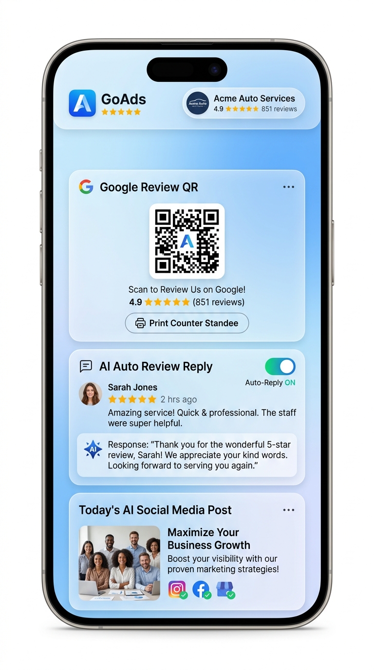 GoAds AI Vendor App Screen Preview